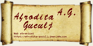 Afrodita Guculj vizit kartica